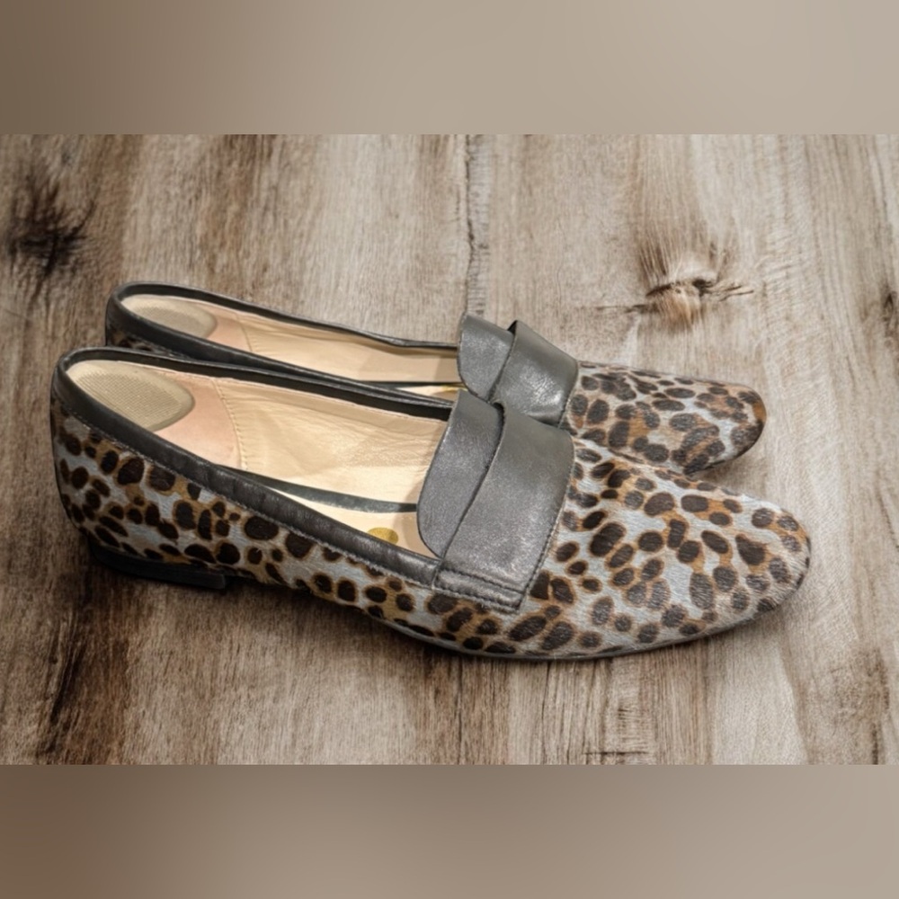 Boden Leopard Print Flats with blue black 40/9